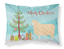 Load image into Gallery viewer, English Leicester Longwool Sheep Christmas Fabric Standard Pillowcase – Artistic Decorative Front, White Back BB9341PILLOWCASE
