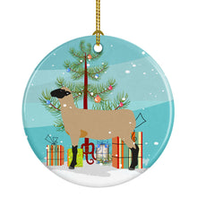 Load image into Gallery viewer, Hampshire Down Sheep Christmas Ornament - Round Ceramic Ornament – Artist-Designed Keepsake Decoration BB9343CO1