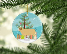 Load image into Gallery viewer, Horned Dorset Sheep Christmas Ornament - Round Ceramic Ornament – Artist-Designed Keepsake Decoration BB9347CO1