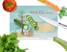 Load image into Gallery viewer, Horned Dorset Sheep Christmas Glass Cutting Boards – Durable, Decorative Kitchen Art Large BB9347LCB