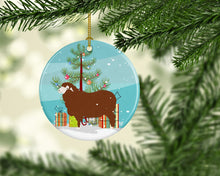 Load image into Gallery viewer, Merino Sheep Christmas Ornament - Round Ceramic Ornament – Artist-Designed Keepsake Decoration BB9348CO1