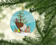 Load image into Gallery viewer, Bourbon Red Turkey Hen Christmas Ornament - Round Ceramic Ornament – Artist-Designed Keepsake Decoration BB9349CO1
