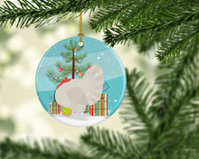 Load image into Gallery viewer, White Holland Turkey Christmas Ornament - Round Ceramic Ornament – Artist-Designed Keepsake Decoration BB9350CO1