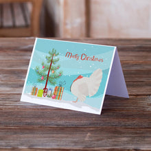 Load image into Gallery viewer, White Holland Turkey Christmas Greeting Cards -  Blank Note Cards – 8-Pack of Artist-Designed Cards with Envelopes