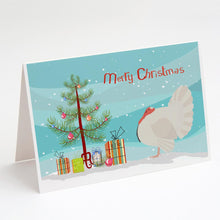 Load image into Gallery viewer, White Holland Turkey Christmas Greeting Cards -  Blank Note Cards – 8-Pack of Artist-Designed Cards with Envelopes