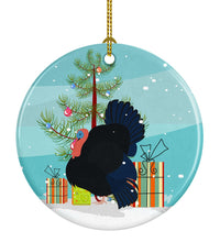 Load image into Gallery viewer, Norfolk Black Turkey Christmas Ornament - Round Ceramic Ornament – Artist-Designed Keepsake Decoration BB9352CO1