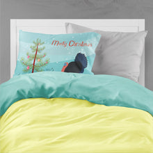 Load image into Gallery viewer, Norfolk Black Turkey Christmas Fabric Standard Pillowcase – Artistic Decorative Front, White Back BB9352PILLOWCASE