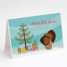 Load image into Gallery viewer, Bronze Turkey Christmas Greeting Cards -  Blank Note Cards – 8-Pack of Artist-Designed Cards with Envelopes