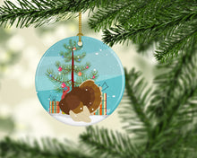 Load image into Gallery viewer, French Turkey Dindon Christmas Ornament - Round Ceramic Ornament – Artist-Designed Keepsake Decoration BB9357CO1