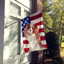 Load image into Gallery viewer, Blenheim Cavalier Spaniel Patriotic Flag Canvas House Size BB9358CHF