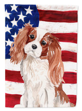 Load image into Gallery viewer, Blenheim Cavalier Spaniel Patriotic Garden Flag - Outdoor Decorative Yard Flag BB9358GF