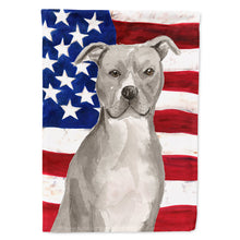 Load image into Gallery viewer, Staffordshire Bull Terrier Patriotic Flag Canvas House Size BB9360CHF