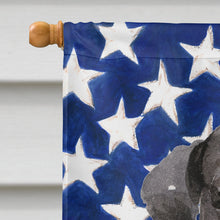Load image into Gallery viewer, Black Labrador Patriotic Flag Canvas House Size BB9363CHF