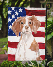 Load image into Gallery viewer, Brittany Spaniel Patriotic Garden Flag - Outdoor Decorative Yard Flag BB9364GF