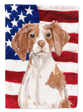 Load image into Gallery viewer, Brittany Spaniel Patriotic Garden Flag - Outdoor Decorative Yard Flag BB9364GF