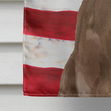 Load image into Gallery viewer, Chocolate Labrador Patriotic Flag Canvas House Size BB9365CHF
