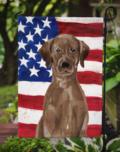 Load image into Gallery viewer, Chocolate Labrador Patriotic Garden Flag - Outdoor Decorative Yard Flag BB9365GF