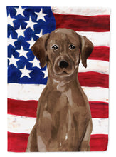 Load image into Gallery viewer, Chocolate Labrador Patriotic Garden Flag - Outdoor Decorative Yard Flag BB9365GF