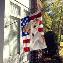 Load image into Gallery viewer, Wire Hair Jack Russell Patriotic Flag Canvas House Size BB9368CHF