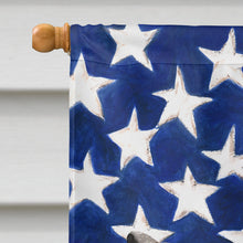 Load image into Gallery viewer, Black and Tan Dachshund Patriotic Flag Canvas House Size BB9370CHF