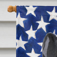 Load image into Gallery viewer, Black White French Bulldog Patriotic Flag Canvas House Size BB9372CHF