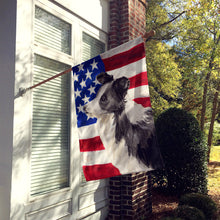 Load image into Gallery viewer, Border Collie Patriotic Flag Canvas House Size BB9373CHF