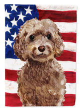 Load image into Gallery viewer, Brown Cockapoo Patriotic Garden Flag - Outdoor Decorative Yard Flag BB9374GF