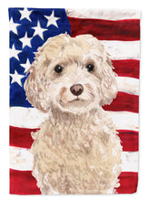 Load image into Gallery viewer, Champagne Cockapoo Patriotic Garden Flag - Outdoor Decorative Yard Flag BB9375GF