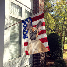 Load image into Gallery viewer, Fawn French Bulldog Patriotic Flag Canvas House Size BB9382CHF