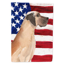 Load image into Gallery viewer, Fawn Natural Great Dane Patriotic Flag Canvas House Size BB9384CHF
