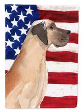 Load image into Gallery viewer, Fawn Natural Great Dane Patriotic Garden Flag - Outdoor Decorative Yard Flag BB9384GF