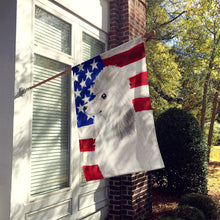 Load image into Gallery viewer, White Standard Poodle Patriotic Flag Canvas House Size BB9386CHF