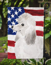 Load image into Gallery viewer, White Standard Poodle Patriotic Garden Flag - Outdoor Decorative Yard Flag BB9386GF