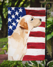 Load image into Gallery viewer, Yellow Labrador #2 Patriotic Garden Flag - Outdoor Decorative Yard Flag BB9388GF