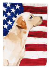Load image into Gallery viewer, Yellow Labrador #2 Patriotic Garden Flag - Outdoor Decorative Yard Flag BB9388GF