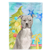 Load image into Gallery viewer, Staffordshire Bull Terrier Christmas Flag Canvas House Size BB9395CHF