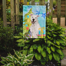Load image into Gallery viewer, White Staffie Bull Terrier Christmas Garden Flag - Outdoor Decorative Yard Flag BB9396GF