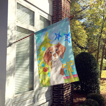 Load image into Gallery viewer, Brittany Spaniel Christmas Flag Canvas House Size BB9399CHF