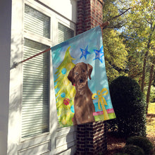 Load image into Gallery viewer, Chocolate Labrador Christmas Flag Canvas House Size BB9400CHF