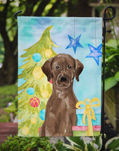 Load image into Gallery viewer, Chocolate Labrador Christmas Garden Flag - Outdoor Decorative Yard Flag BB9400GF