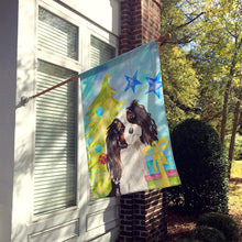 Load image into Gallery viewer, Tricolor Cavalier Spaniel Christmas Flag Canvas House Size BB9402CHF