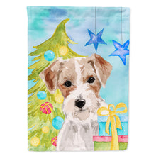 Load image into Gallery viewer, Wire Hair Jack Russell Christmas Flag Canvas House Size BB9403CHF