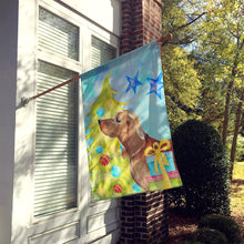 Load image into Gallery viewer, Red Tan Dachshund Christmas Flag Canvas House Size BB9406CHF