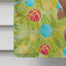 Load image into Gallery viewer, Red Tan Dachshund Christmas Flag Canvas House Size BB9406CHF