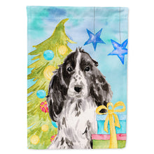 Load image into Gallery viewer, Black Parti Christmas Flag Canvas House Size BB9413CHF