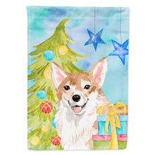 Load image into Gallery viewer, Corgi Christmas Flag Canvas House Size BB9414CHF