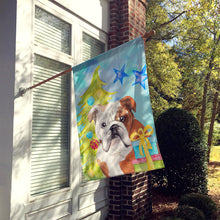 Load image into Gallery viewer, English Bulldog Christmas Flag Canvas House Size BB9416CHF