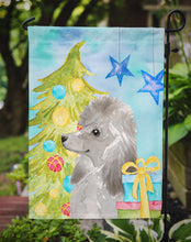 Load image into Gallery viewer, Grey Standard Poodle Christmas Garden Flag - Outdoor Decorative Yard Flag BB9420GF