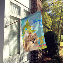 Load image into Gallery viewer, Pomeranian Christmas Flag Canvas House Size BB9425CHF