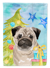 Load image into Gallery viewer, Fawn Pug Christmas Garden Flag - Outdoor Decorative Yard Flag BB9426GF
